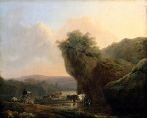 牛のいる風景 作： Philippe Jacques de Loutherbourg